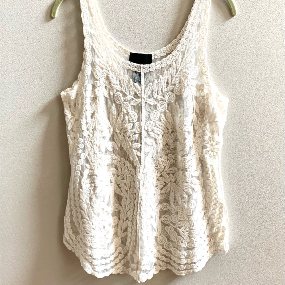 Cynthia Rowly lace tank, size M